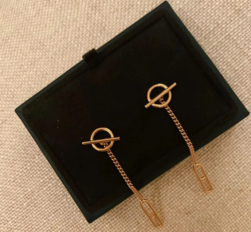 エルメス ファランドール コピー 18K ローズゴールドピアス 3色 H219592B00